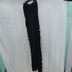 Black Ruffled Pants